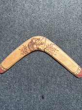 Wooden Boomerang Decorative Style Australian Aboriginal