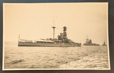 Naval - Royal Sovereign and HMS Rodney - real photographic card