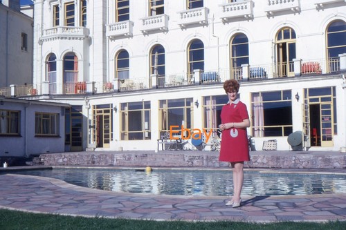 35mm slide woman by swimming - by,