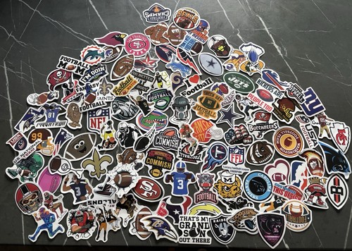 100 nfl stickers - nfl,