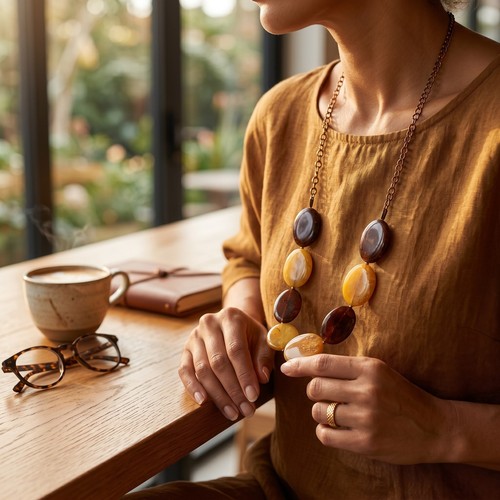 Vintage amber look statement - amber,