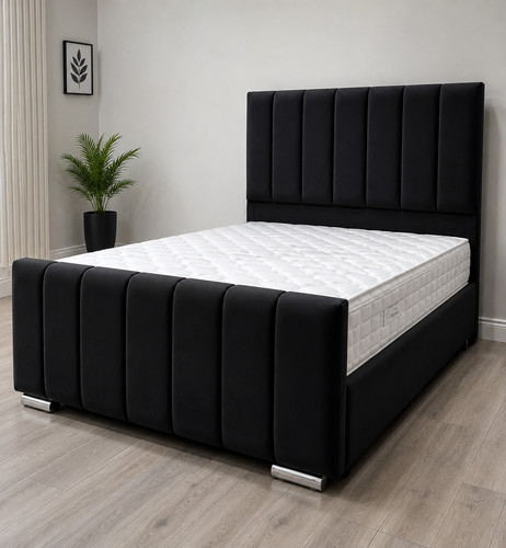 Ottoman panel grey plush - panel,