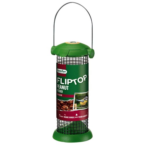 Gardman flip top peanut feeder - top,