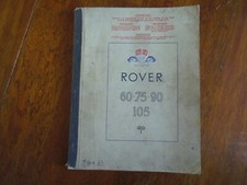 ROVER P4 60 75 90 105 SALOON 1954-58 ORIGINAL OWNERS INSTRUCTION MANUAL