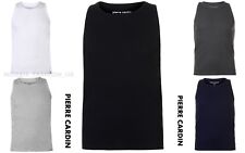 £3.99 BIG SALE Mens Designer Pierre Cardin Ribbed Vest Sleeveless Top -2XL