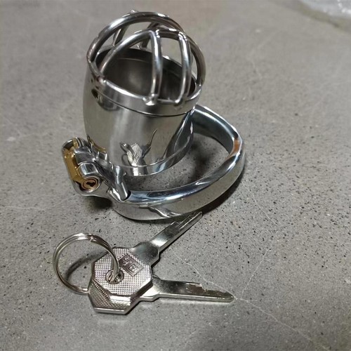 Stainless steel male chastity - steel,