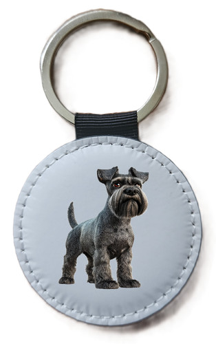 Miniature schnauzer keyring - schnauzer,