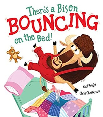 There bison bouncing on - bison,