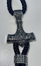 8 Inch Mens Nordic Norse Viking Thors Mjolnir Hammer Cuff Bracelet Men Trisk