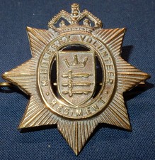 WW1 MIDDLESEX VOLUNTEER REGIMENT VTC MILITARY BADGE 2 LUGS WORLD WAR I GENUINE