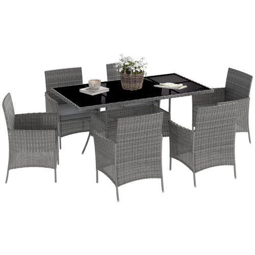 Rattan dining set for - set, 6