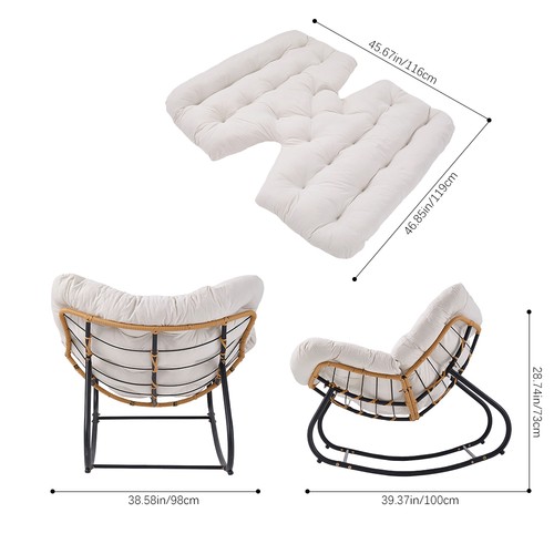 Large nest rattan rocking egg - large,