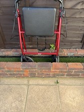 Mobility Trolley Walker with Tray, Foldable Red Been Used  In Good Condition