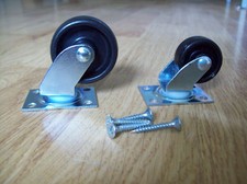 4 X METAL CASTOR WHEELS
