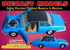 VINTAGE CORGI #286 BLUE JAGUAR XJ12C 2 DOOR COUPÉ; 1:36 SCALE DIECAST MODEL CAR