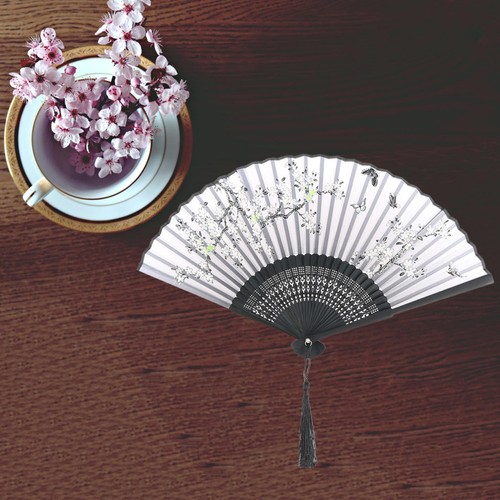 Elegant bamboo folding fan - bamboo,