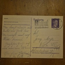 Rare German Preprinted Hitler Head +Red Cross Eagle & Swastica Berlin cancel.