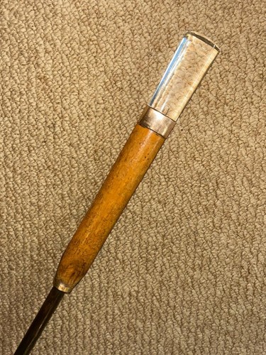 Antique walking cane glass - -, &
