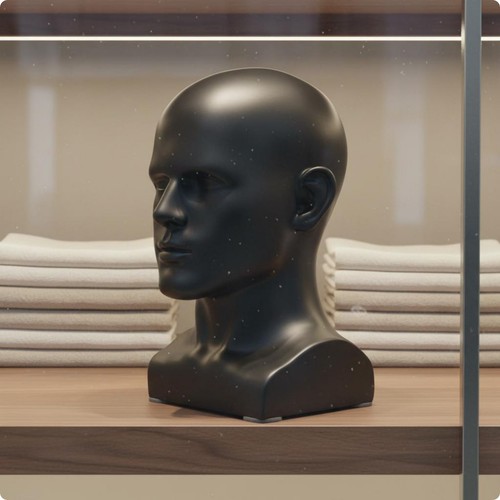 Male mannequin head - male, spray