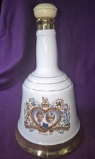 Wade Porcelain Bell's Whiskey Charles & Diana Royal Wedding Bottle Wade Decanter