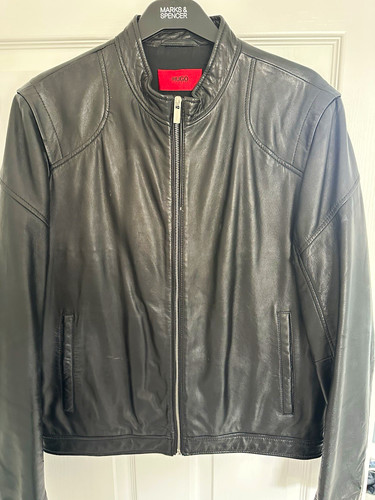 Hugo men black leather - men’s,