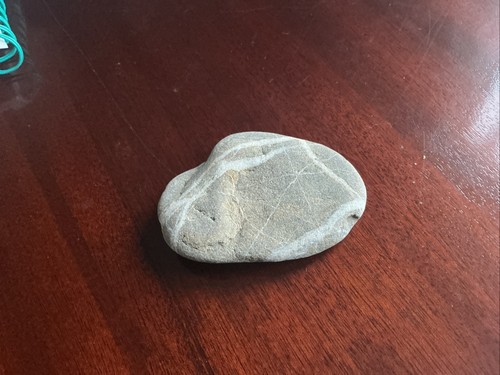Beach pebble with quartz fairy - pebble,