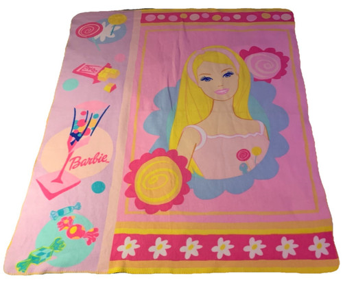 Barbie fleece blanket throw - barbie,