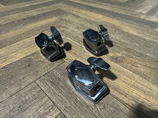 TAMA Black Chrome Floor Tom Drum Leg Holders Hardware Mounts x3 #ND87/NM5