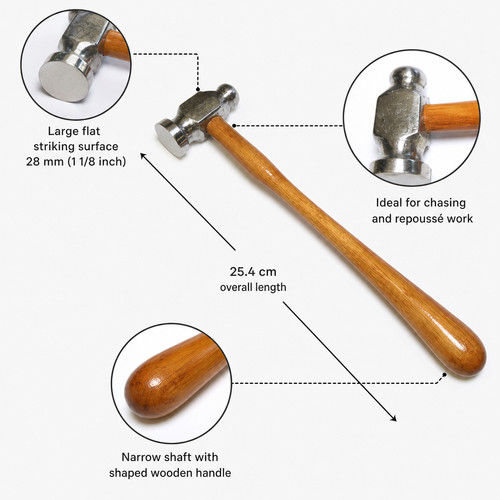 Chasing repousse hammer 28mm - hammer,