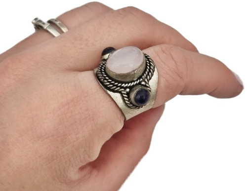 Vintage silver crystal onyx - vintage,