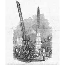 Davies Fire Escape Equipment for Protection of Life - Antique Print 1849