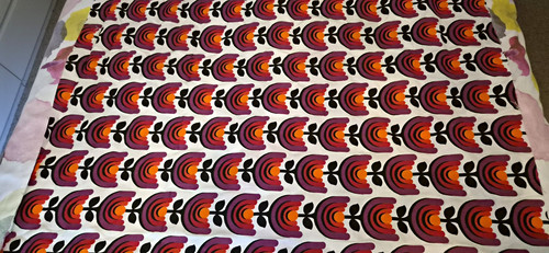 Vintage retro cotton fabric - retro,