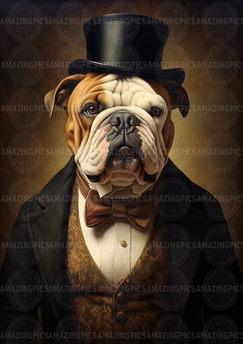 Victorian bulldog gentleman - victorian,