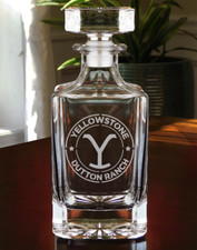 Etched Yellowstone Decanter