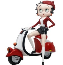 Betty Boop Scooter Red Glitter Hat & Coat 31cm Figurine