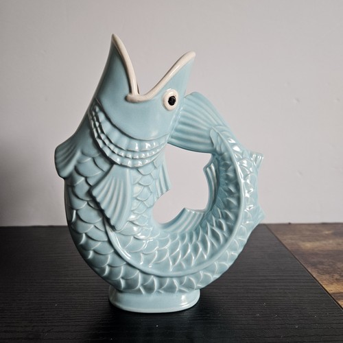 Vintage aqua blue - gurgle, jug