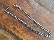 Antique Graduated Solid Silver Albert Chain 42.8g