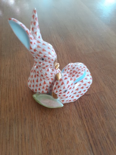 Herend rust fishnet - fishnet, rabbits