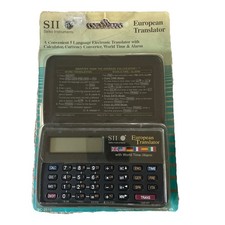 Seiko Instruments SC-2510 Vintage European Translator with World Time, Alarm 90s