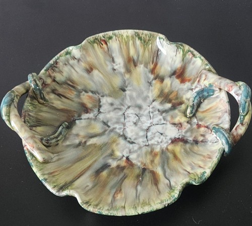 Vintage italian majolica cake - vintage,