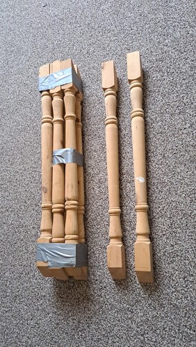 Pine wood spindles - wood, 27