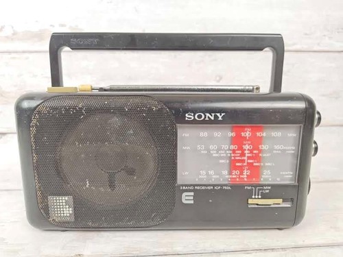 Vintage sony icf 750l - vintage, 3-band
