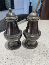 Vintage Pewter Salt And Pepper