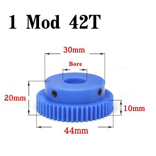 Mod teeth blue - nylon, spur