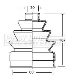 First line drive shaft bellow - first,