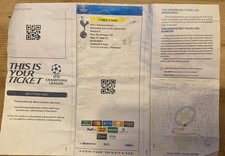 PSG v Tottenham 26.11.25 Champions League Parc Des Prince Paper Ticket Stub