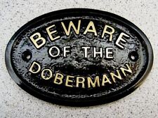 DOBERMANN  - BEWARE PLAQUE DOG