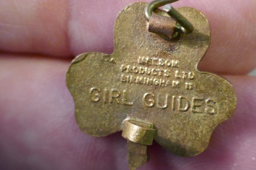 20mm brass red enamel girl - brass,