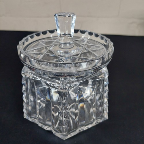 Vintage crystal glass lidded - vintage,