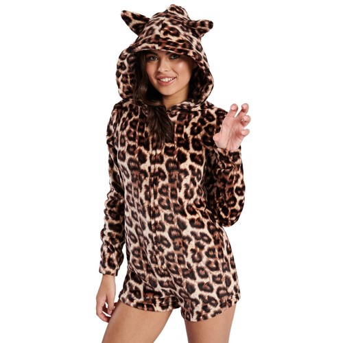 Ladies girls fleece leopard - fleece,